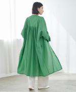 コットンシルクローン　ドルマンワンピース